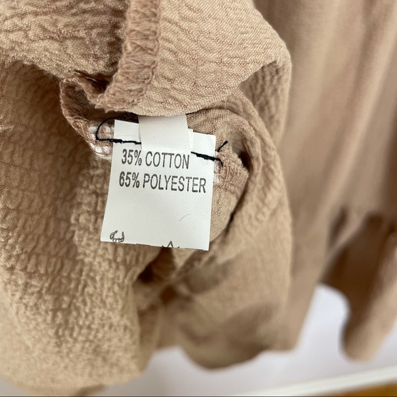 SUCREFAS Apricot Tiered Boho Dress with Back Cutout & Tie - Size M/L - Picture 13 of 16